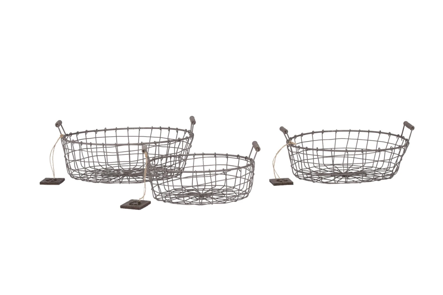 Natural Collections Pyöreät Säilytyskorit 3 Kpl Setissä