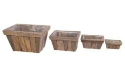 Suuret Puiset Suojaruukut /4kpl Setti