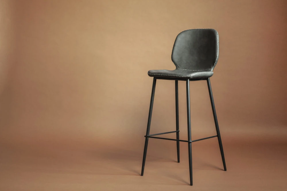 Seashell Baarituoli, Harmaan Musta 2 Seashell Baarituoli, Harmaan Musta - Image 2