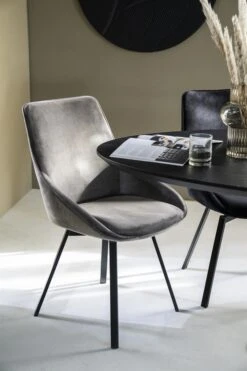 Beau Pyörivä Samettituoli, Harmaa -Snugg By Boo619 1