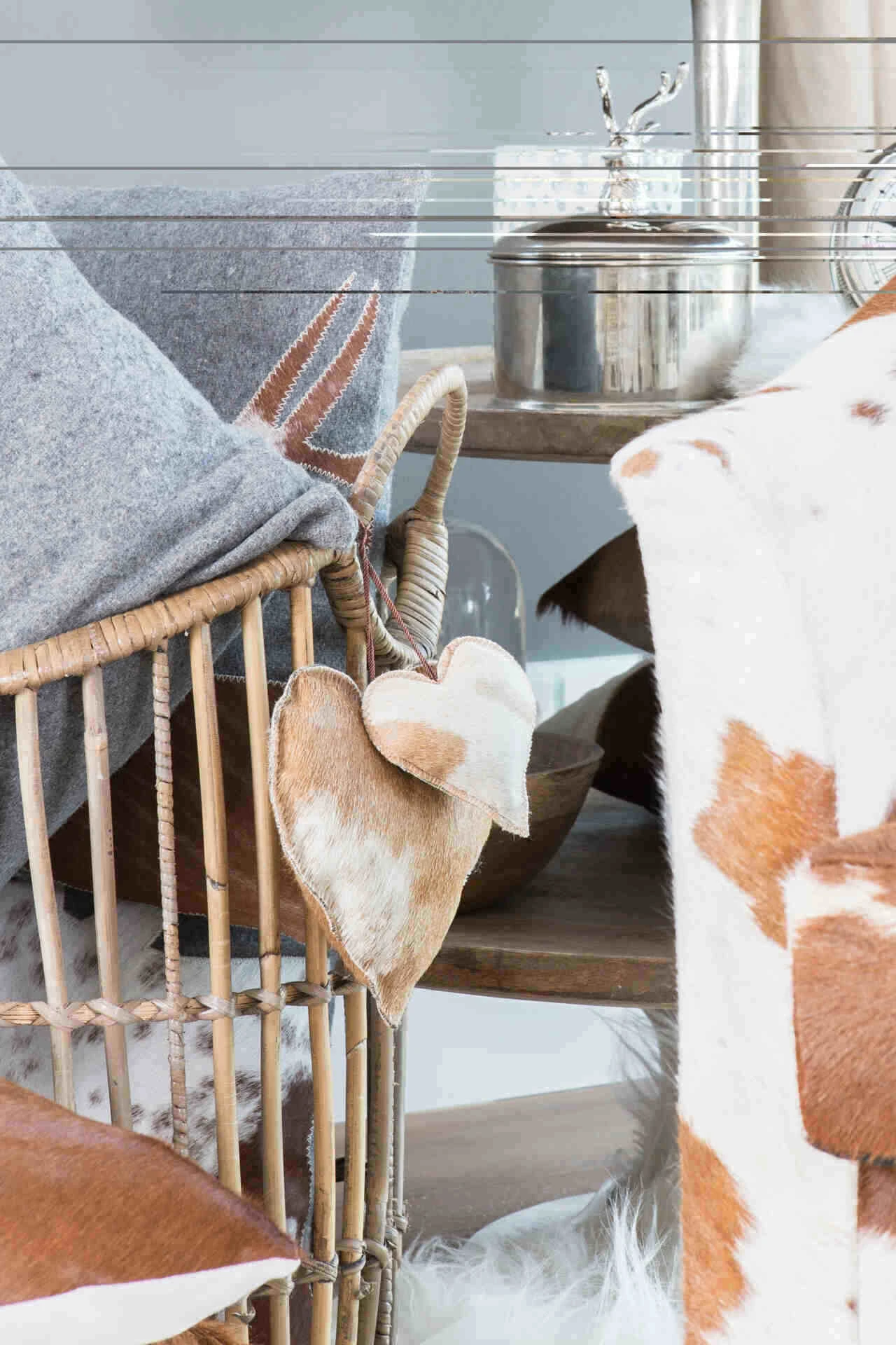 Laukkukoriste Sydän, Harmaa Talja 3 Laukkukoriste Sydän, Harmaa Talja - Image 3