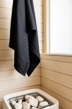 Sauna Bench & Seat Towel 150×60 Black -Snugg Nordic Moments Sauna Bench Seat Cover Black Luin Living 5 e1606379481450 1