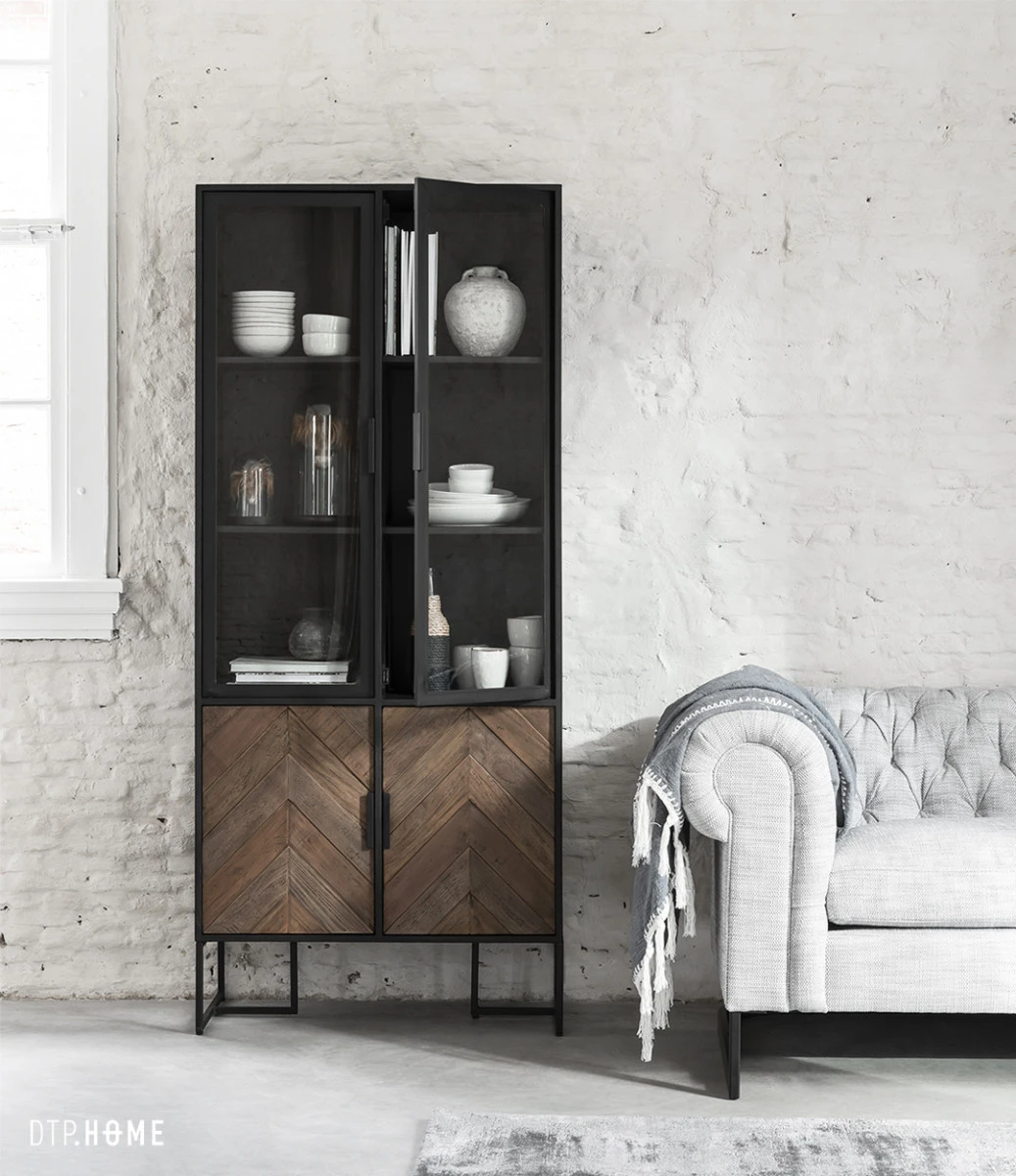 CRISS CROSS Musta Vitriinikaappi 3 CRISS CROSS Musta Vitriinikaappi - Image 3