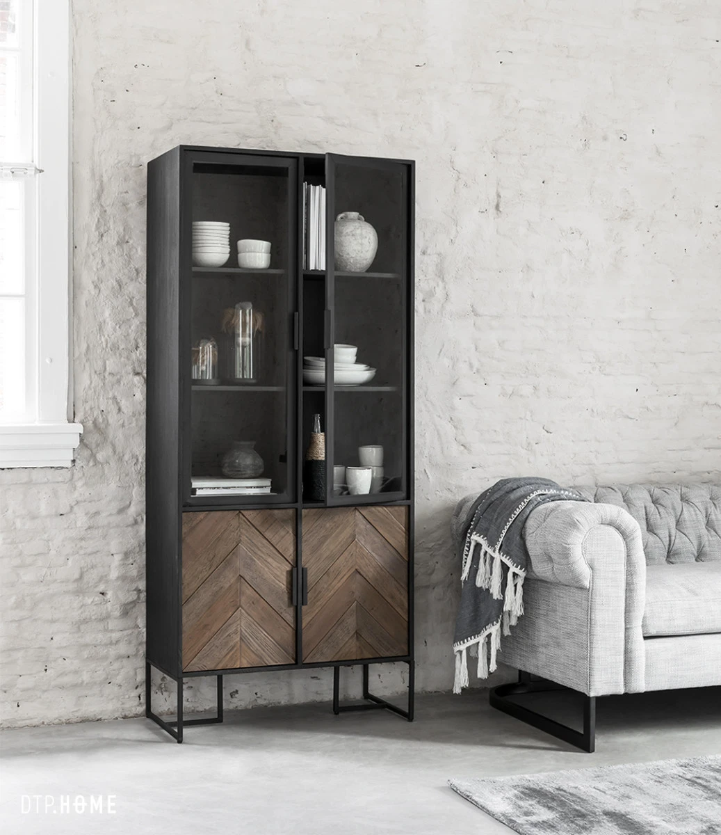 CRISS CROSS Musta Vitriinikaappi 2 CRISS CROSS Musta Vitriinikaappi - Image 2