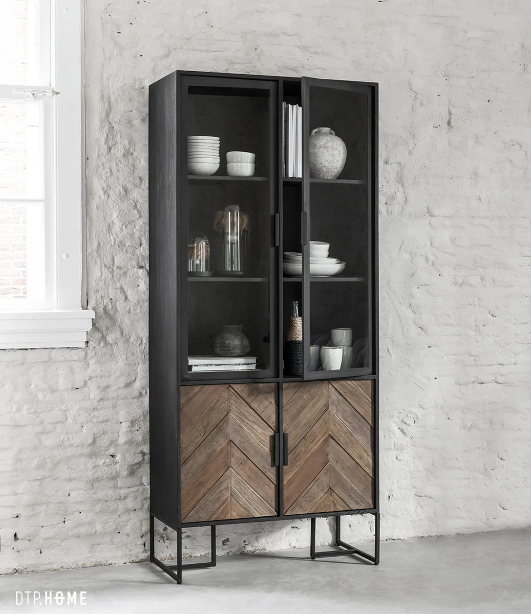 CRISS CROSS Musta Vitriinikaappi 5 CRISS CROSS Musta Vitriinikaappi - Image 5