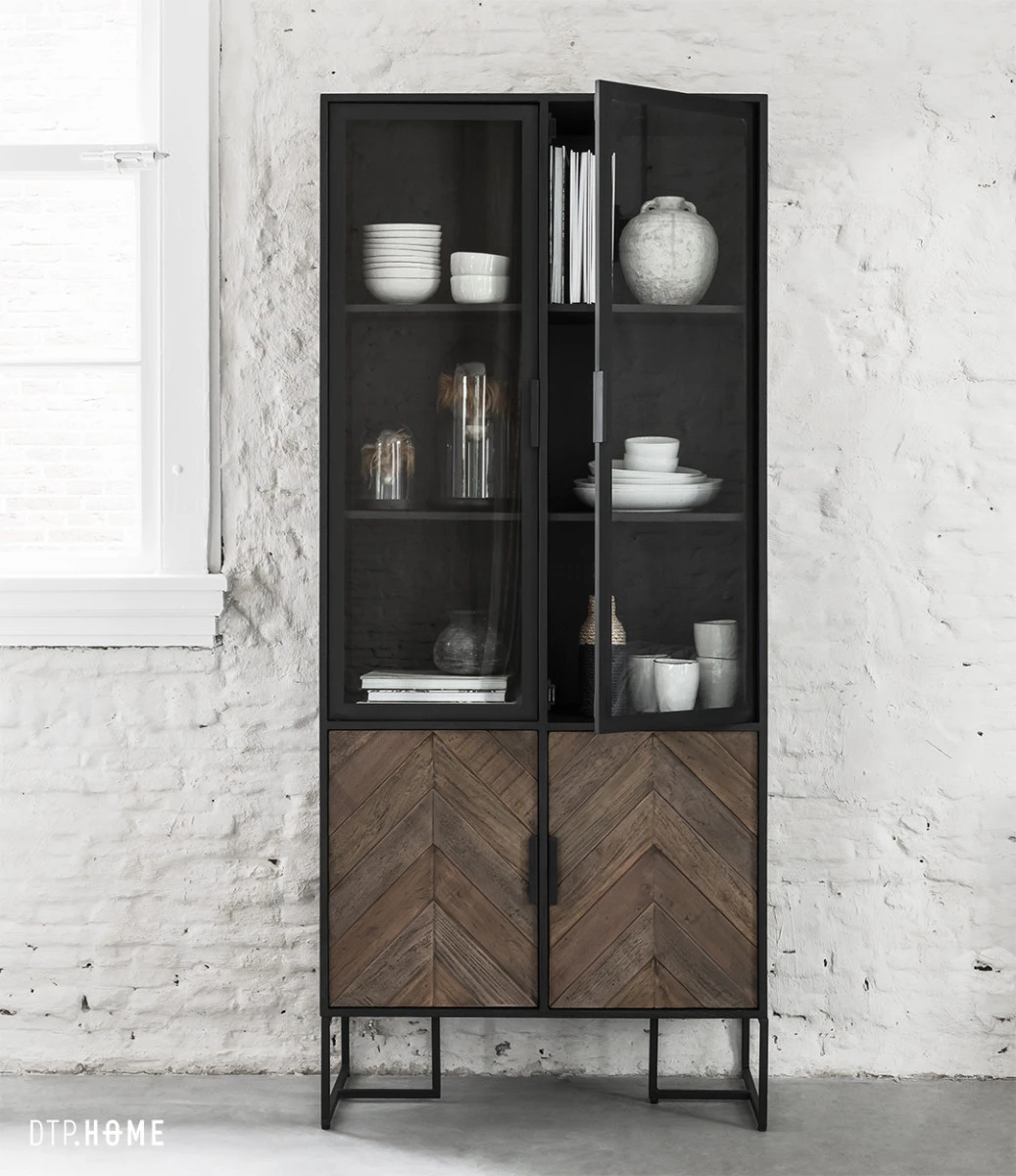 CRISS CROSS Musta Vitriinikaappi 4 CRISS CROSS Musta Vitriinikaappi - Image 4