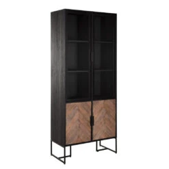 CRISS CROSS Musta Vitriinikaappi