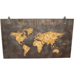 Rusty Worldmap 140×80 Maailmankartta