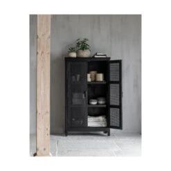 MUST LIVING Provence Musta Rottinkikaappi