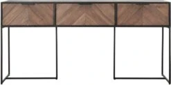 CRISS CROSS Tiikkipuinen Konsolipöytä -Snugg cc 206654 sideboard 3 drawers 1 e1665952707423