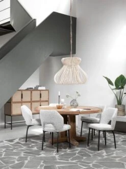 Bloom Ruokapöydän Tuoli, Valkoinen Boucle 10 Bloom Ruokapöydän Tuoli, Valkoinen Boucle -Snugg cl 582761 castello dining table ml 749514 bloom side chair boucle light grey ml fungo