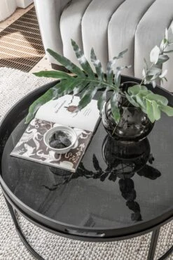 Fiber Pyöreä Sarjapöytä -Snugg detail golden fiber