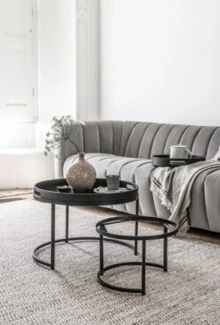 Fiber Pyöreä Sarjapöytä -Snugg ml 429438 table set golden fiber sfeer 1