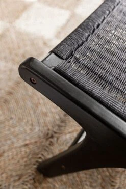 Lazy Loom Nojatuoli, Musta -Snugg ml 450432 lounge chair lazy loom black detail 2