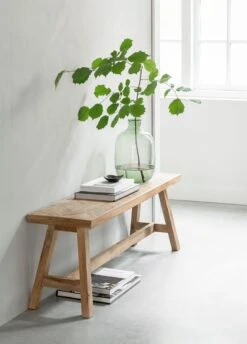 Herringbone Puupenkki 120 -Snugg ml 460785 bench herringbone medium sfeer