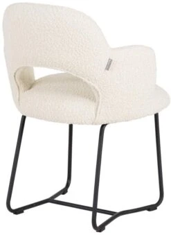 Vista Ruokapöydän Tuoli, Valkoinen Boucle -Snugg ml 749413 vista arm chair boucle natural 1
