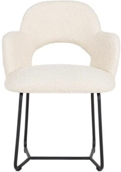 Vista Ruokapöydän Tuoli, Valkoinen Boucle -Snugg ml 749413 vista arm chair boucle natural