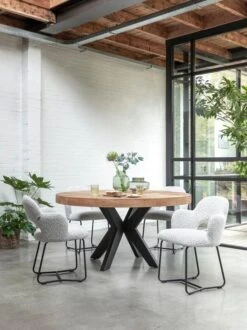 Snugg -Snugg ml 749414 arm chari vista plus ma 941503 dining table darwin round sfeer