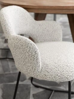 Vista Ruokapöydän Tuoli, Harmaa Boucle -Snugg ml 749414 vista arm chair boucle light grey 4