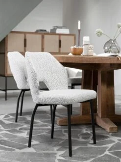 Bloom Ruokapöydän Tuoli, Valkoinen Boucle 11 Bloom Ruokapöydän Tuoli, Valkoinen Boucle -Snugg ml 749514 bloom side chair boucle light grey cl 582761 castello dining table