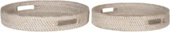 Must Living Rottinkitarjotin, 2-setti -Snugg ml 900802 saint barths round rattan tray set of 2