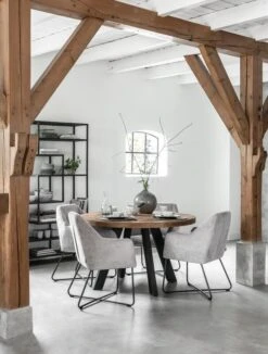 Timeless Jykevä Puinen Pyöreä Ruokapöytä 130 -Snugg ti 428503 beam dining table ml 748958 dream chair ml harmony 1