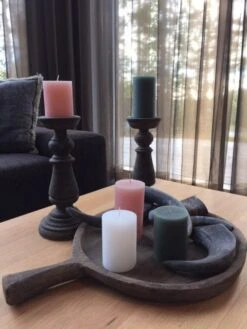 RUSTIK LYS Pöytäkynttilä Petrolinsininen L -Snugg tummapuu1 e1557053040840 1